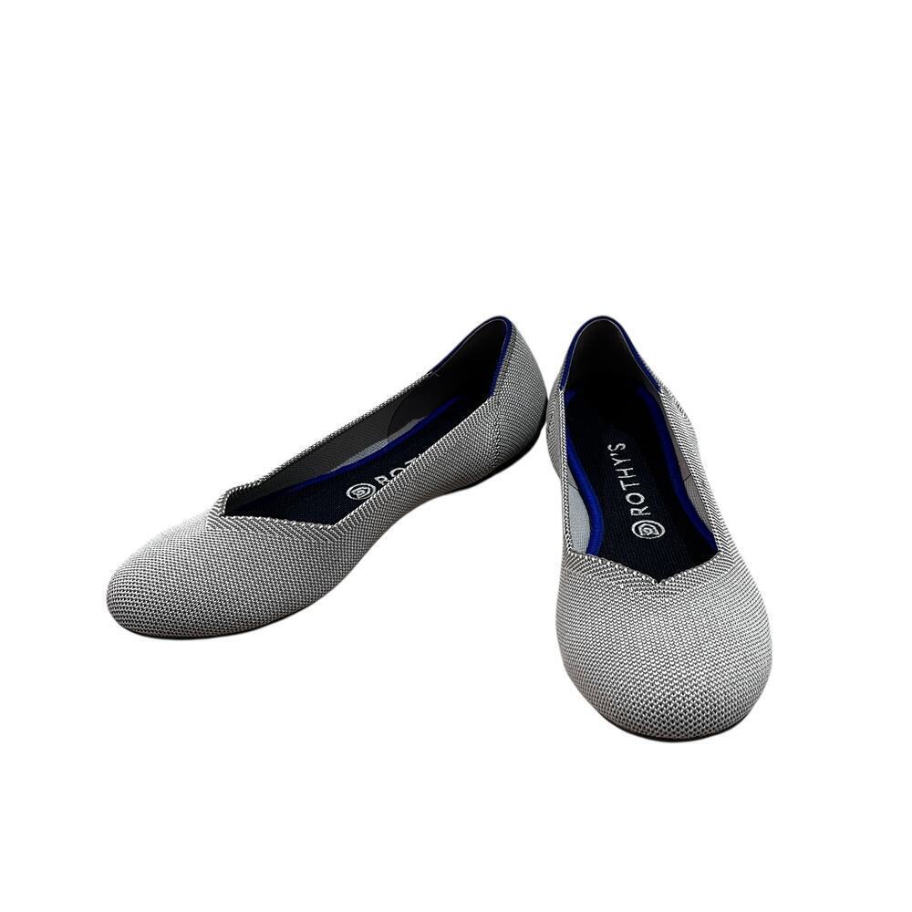 Rothy's Flax Birdseye Rounded Toe Flat Shoes size W9.5